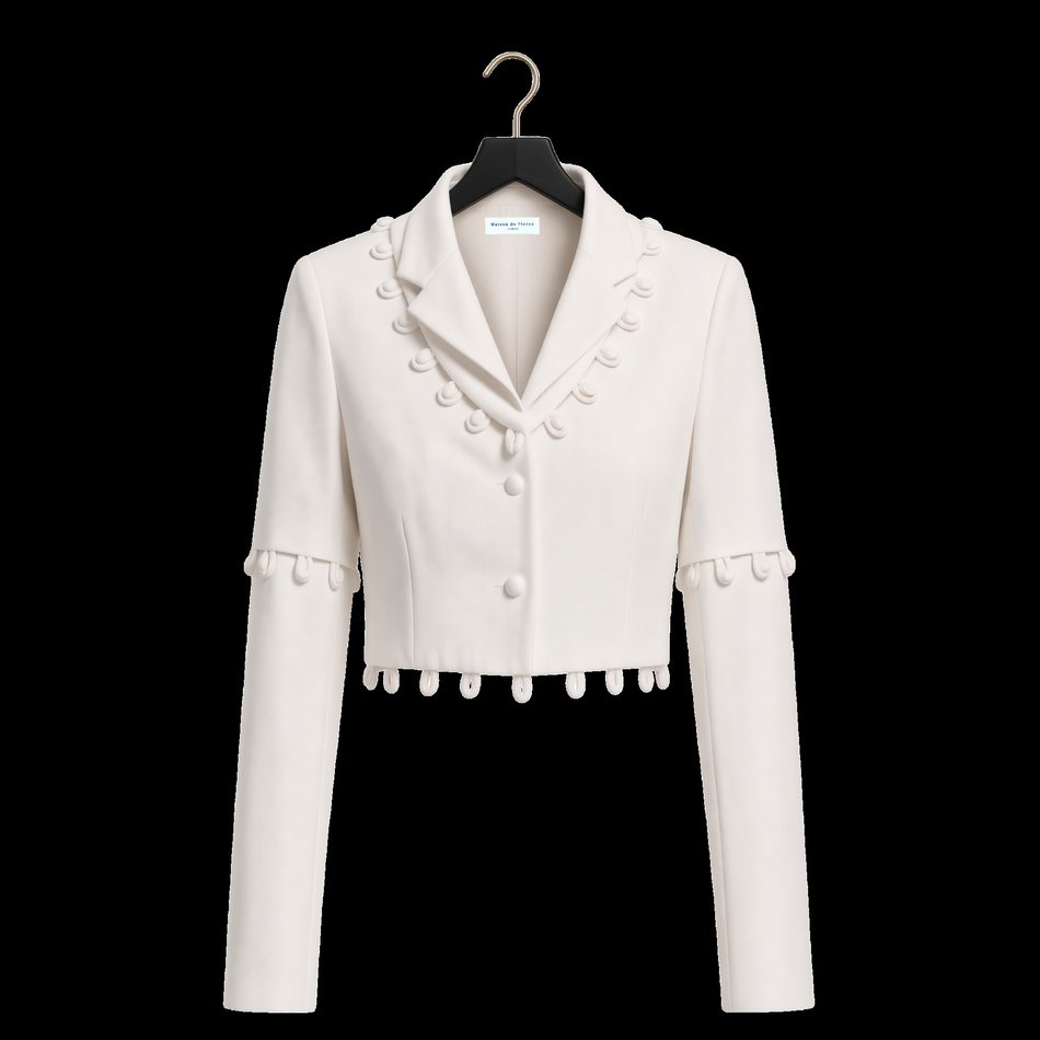 Canvas · blazer branco · no cabide